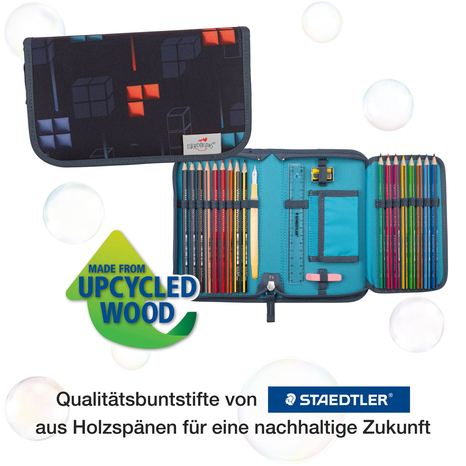 DerDieDas ErgoFlex Schulrucksack-Set 5-teilig mit Sportbeutel Ninja Fighter