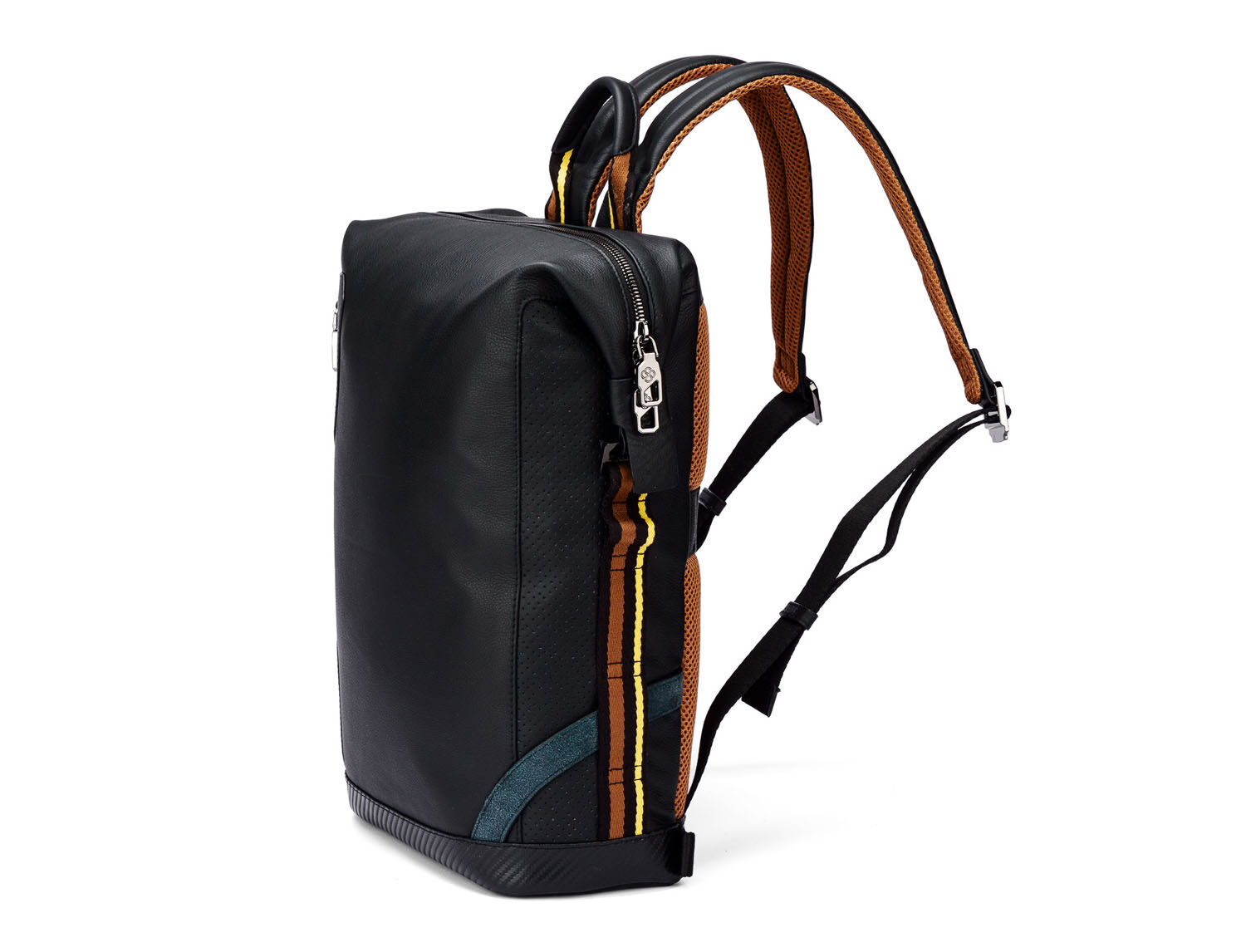 SCHARLAU Slackline RONJA Leder Rucksack für 13" Laptopfach Black