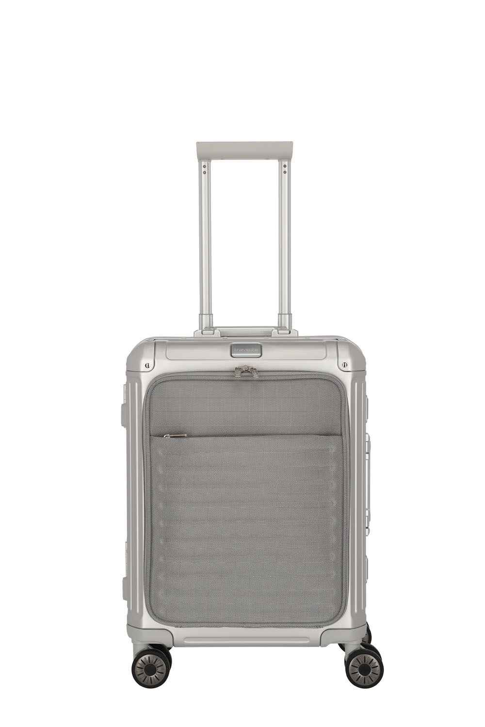 Travelite Next Trolley S 4-Rad mit Vortasche Silber Travelite Next Trolley S 4-Rad mit Vortasche Silber