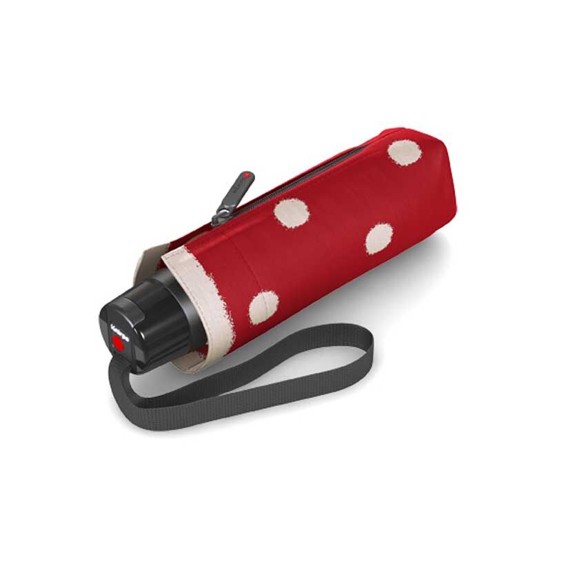 Knirps T.010 Small Manual Taschenschirm Dots Art Red