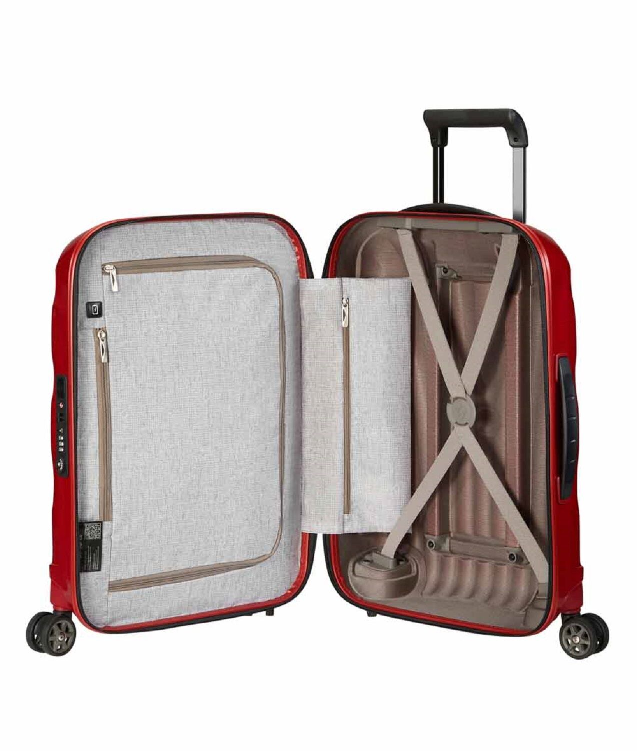 Samsonite C-Lite Trolley mit 4 Rollen 55cm + GRATIS HOTELGUTSCHEIN Chili Red