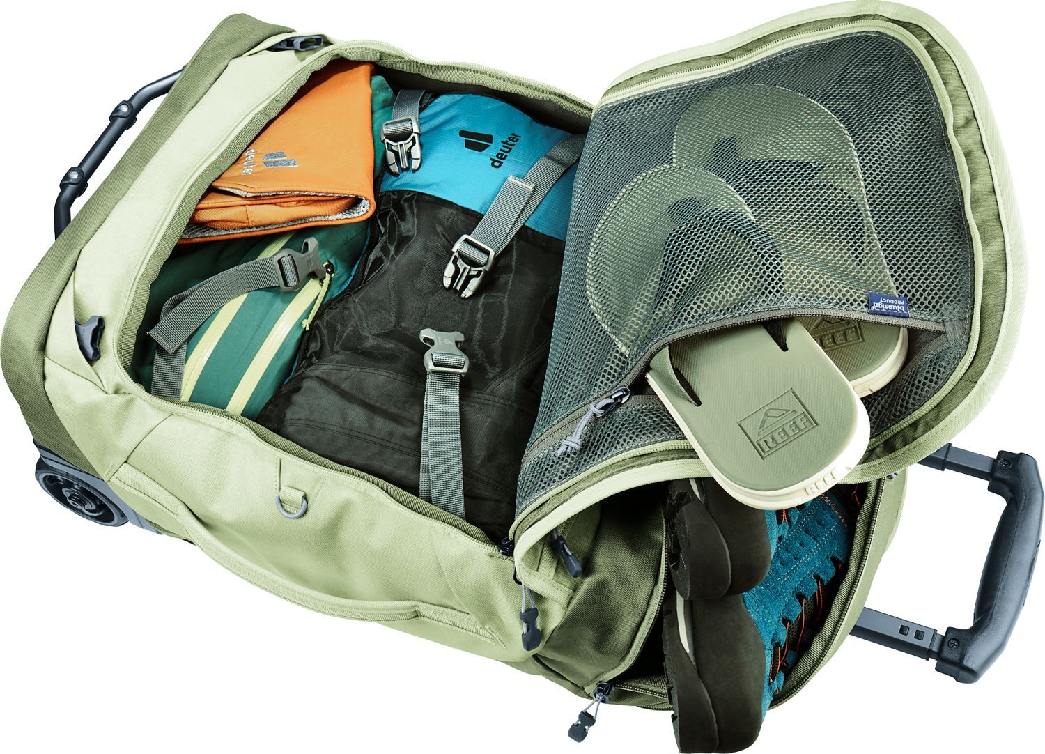 Deuter Duffel Pro Movo 36 Reisetasche auf Rollen mineral-grove