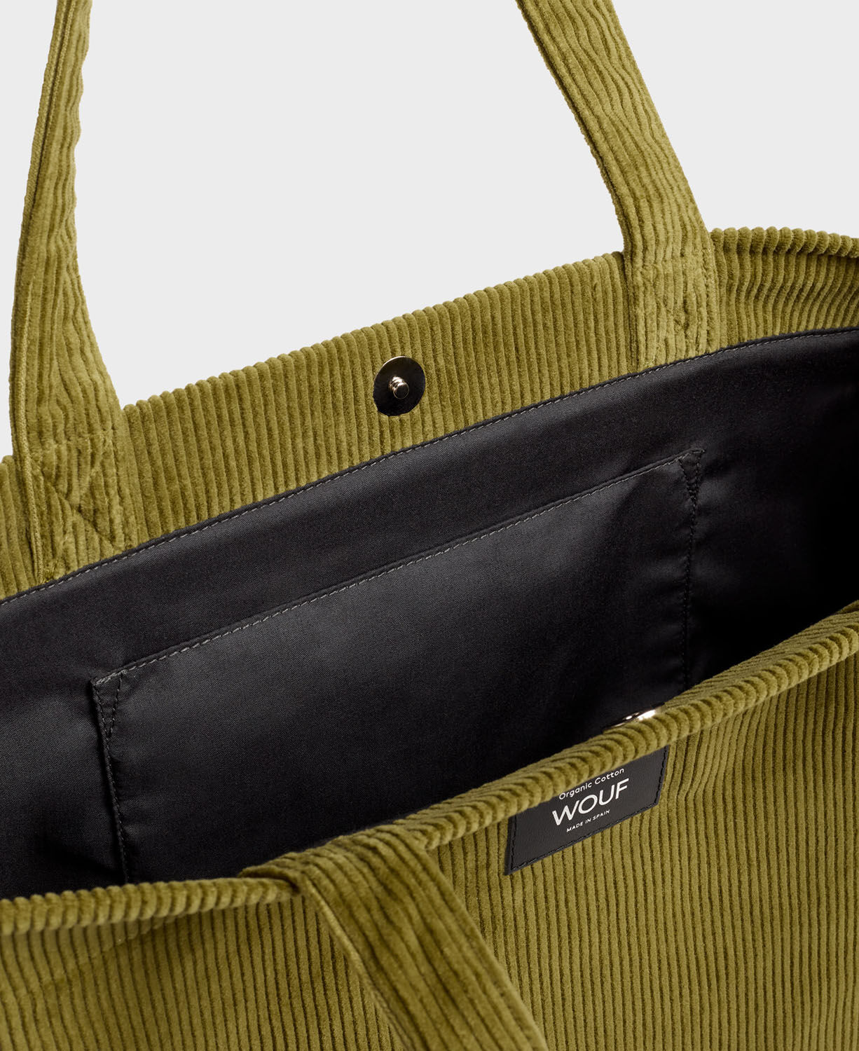 Wouf Corduroy Collection Tote Bag Olive