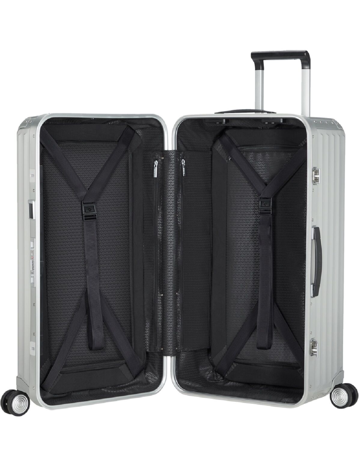 Samsonite Lite-Box Alu Trunk 74cm mit 4 Rollen + GRATIS HOTELGUTSCHEIN Aluminium