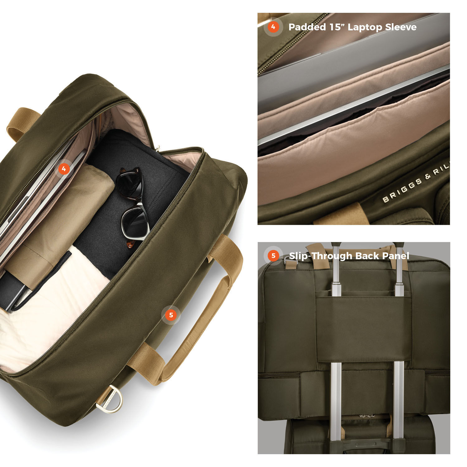 Briggs & Riley Rhapsody Weekender Tote Olive