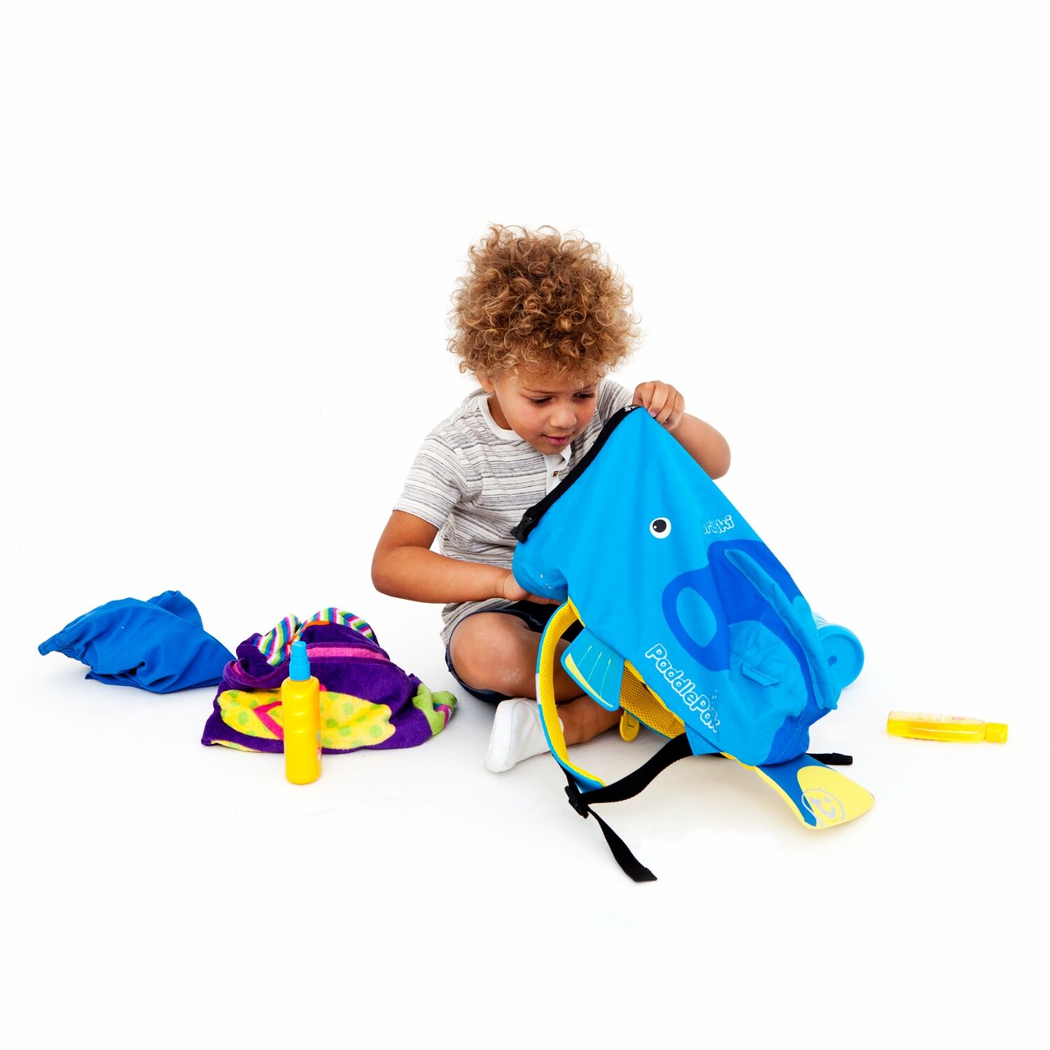 Trunki PaddlePak Tang der tropische Fisch Kinderrucksack Medium blue