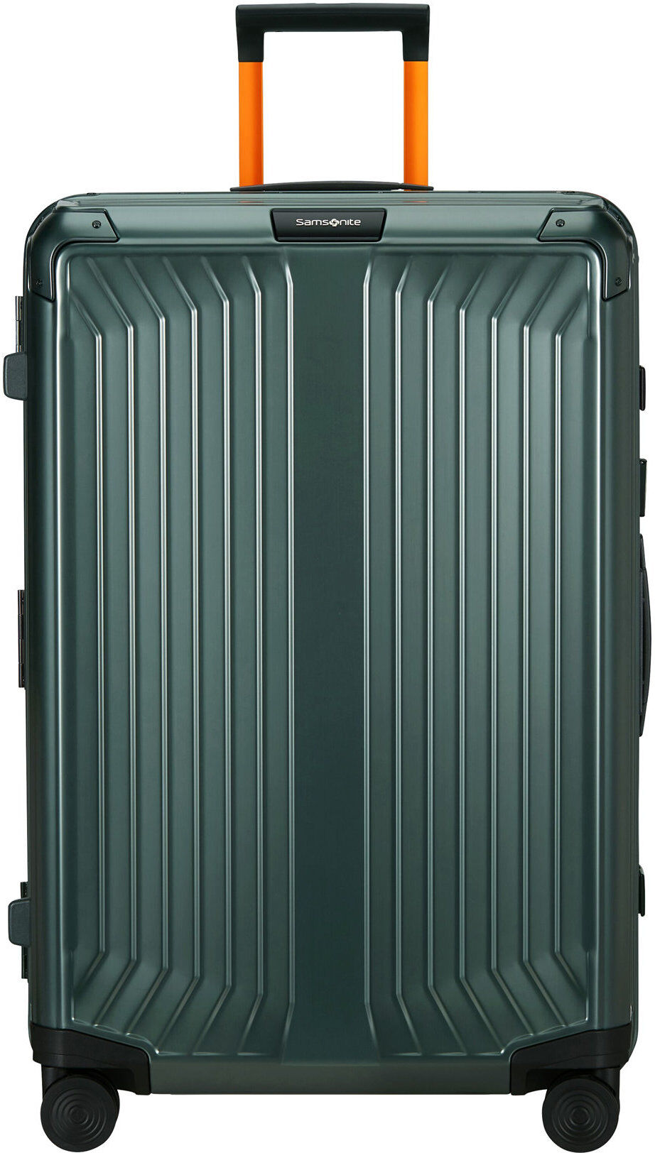 Samsonite Lite-Box Alu Trolley mit 4 Rollen 76cm Sage/Orange