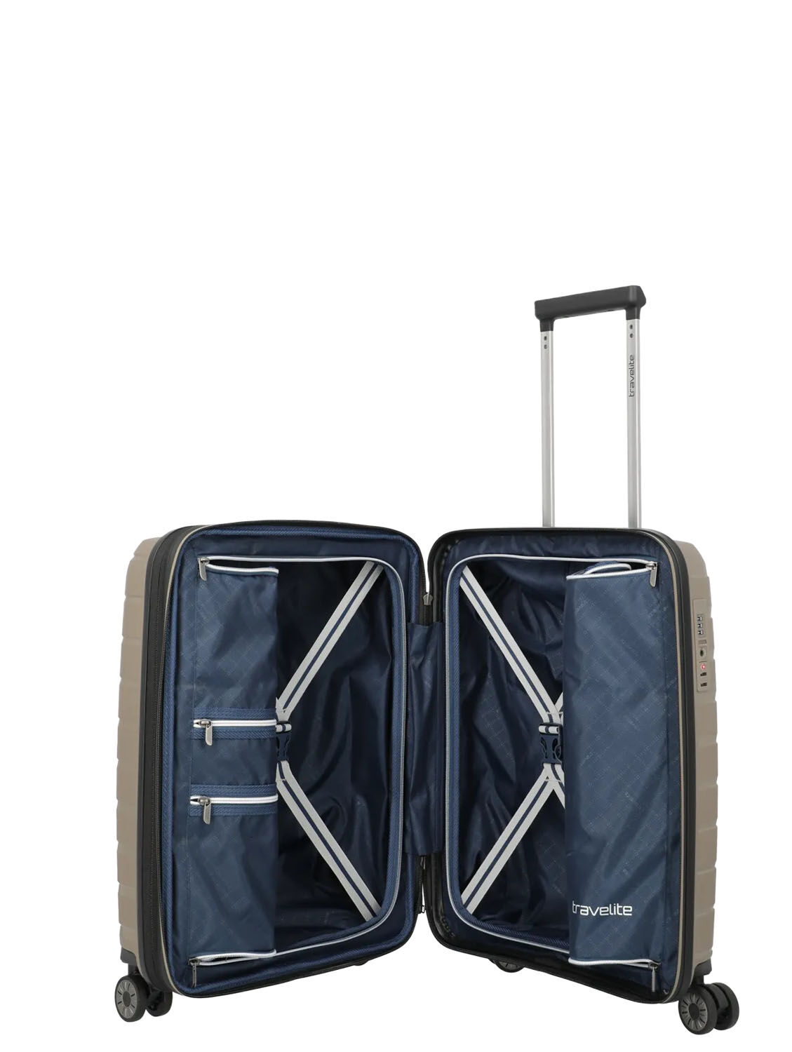 Travelite Air Base Trolley S 4-Rollen, erweiterbar Champagner