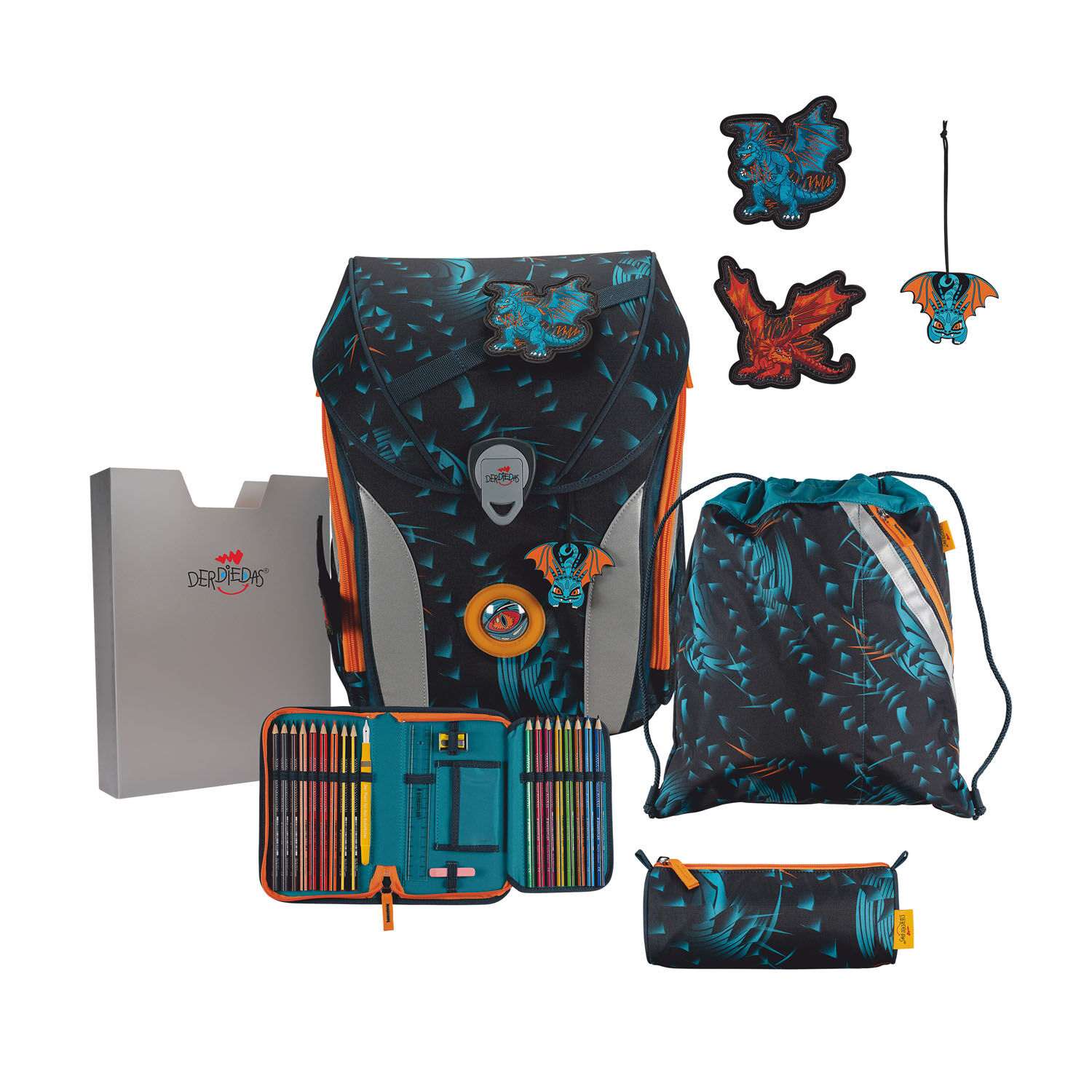 DerDieDas ErgoFlex MAX Exklusiv "LED" Schulrucksack-Set 5-teilig mit Sportbeutel DerDieDas ErgoFlex MAX Exklusiv "LED" Schulrucksack-Set 5-teilig mit Sportbeutel