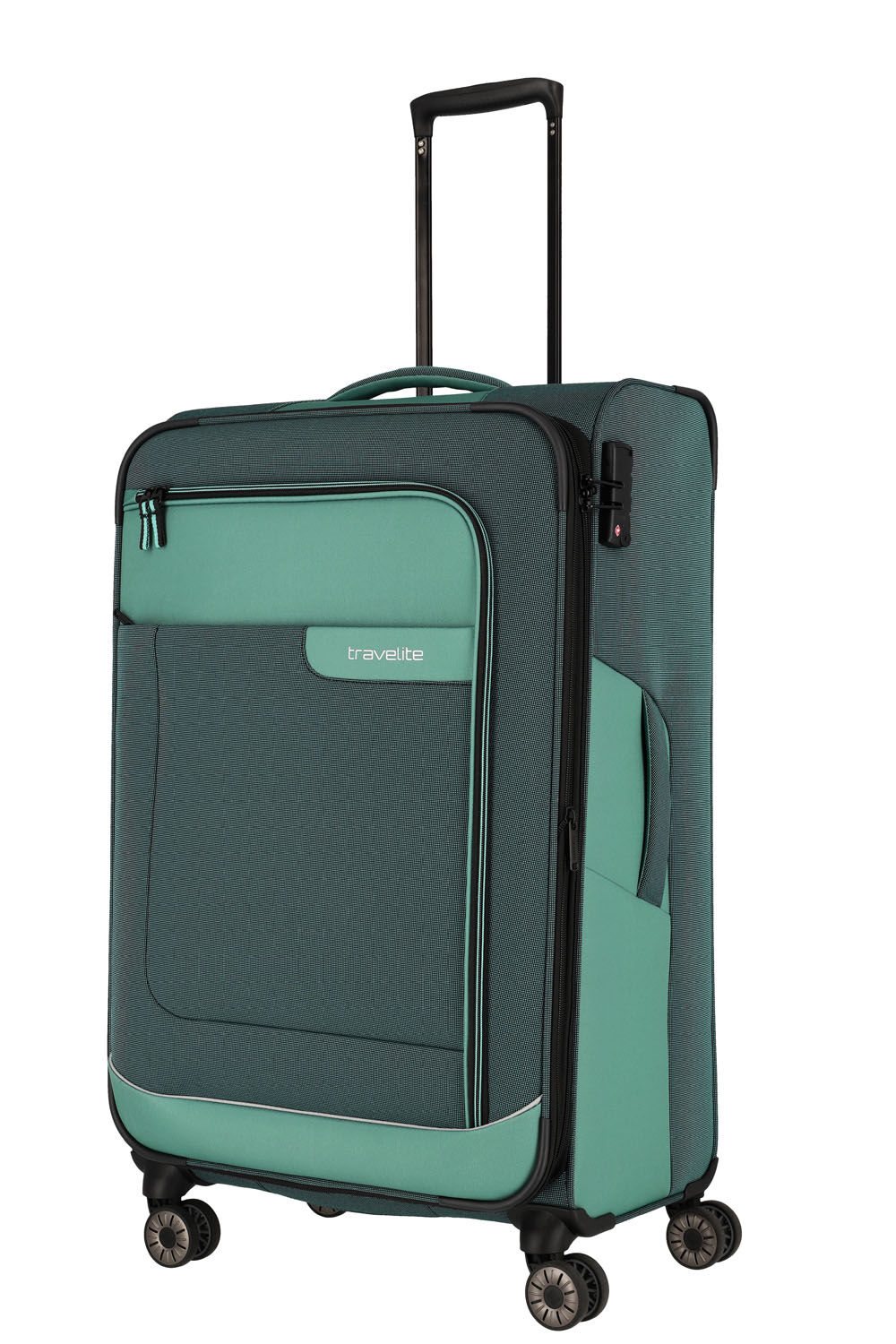 Travelite Viia Trolley L 4-Rollen erweiterbar Eukalyptus