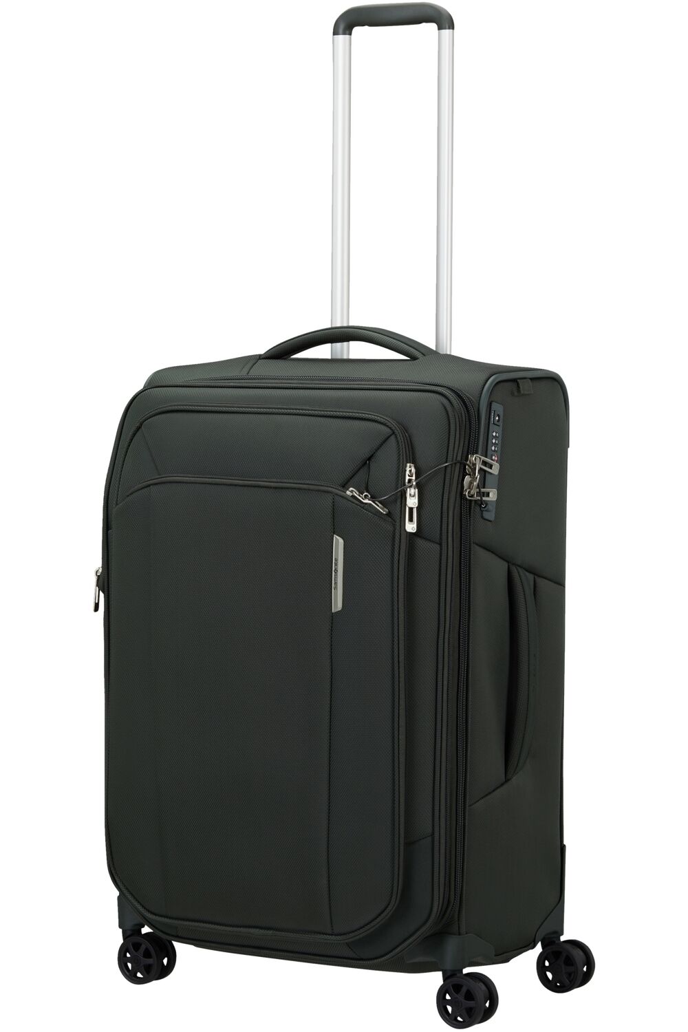 Samsonite Respark Trolley mit 4 Rollen erweiterbar 67cm + GRATIS HOTELGUTSCHEIN Forest Green