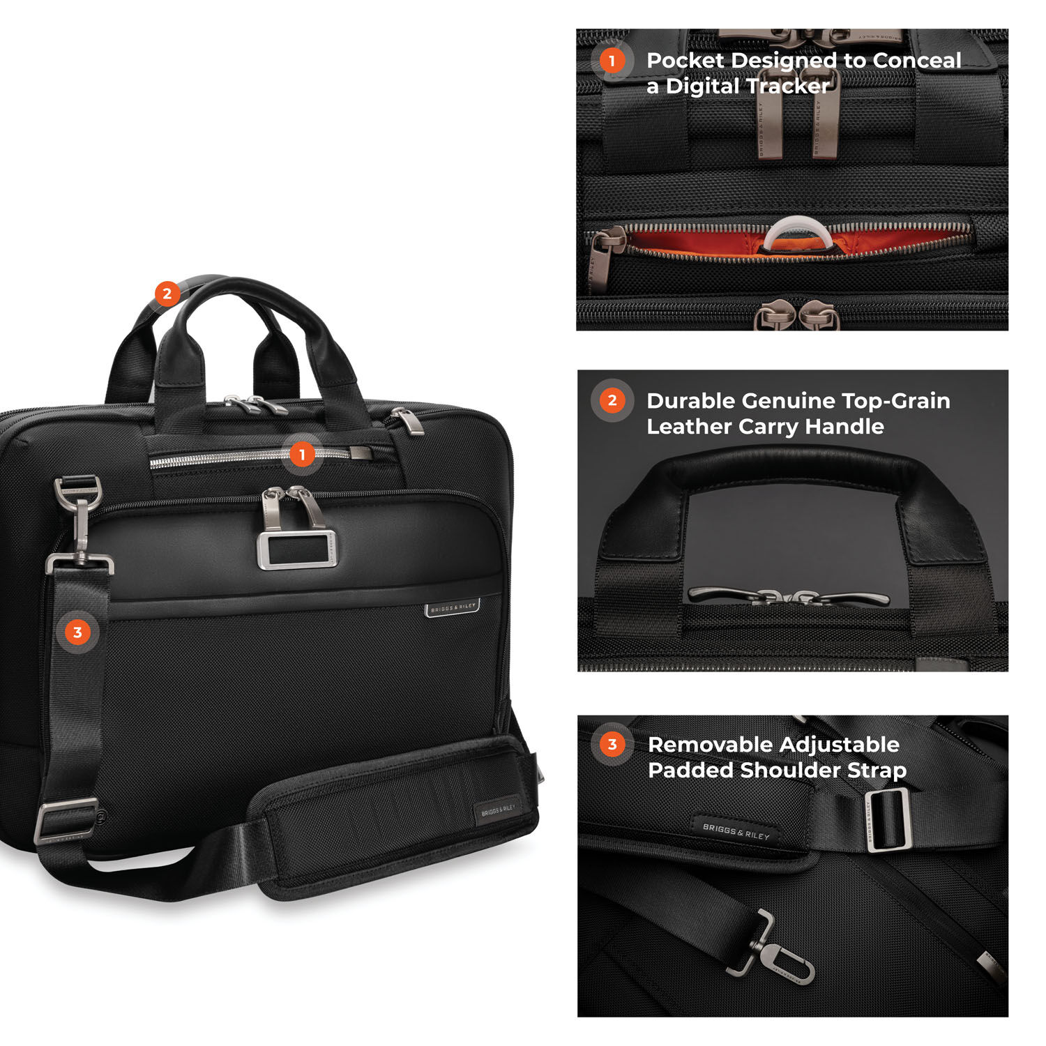 Briggs & Riley Business 2.0 Medium Expandable Brief Black