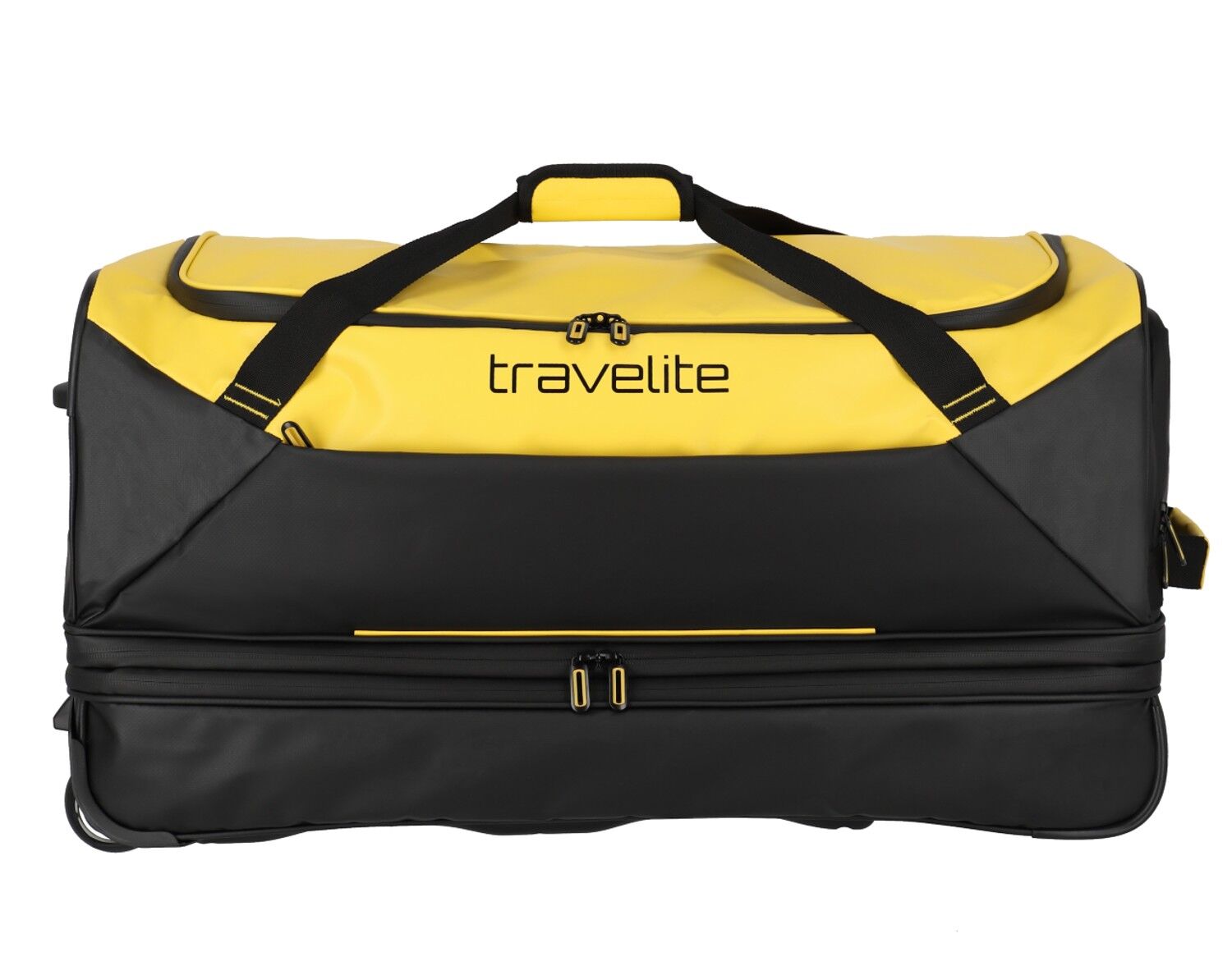 Travelite Basics Plane Rollenreisetasche erweiterbar Schwarz/Gelb