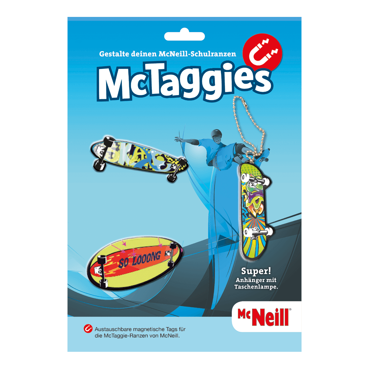 McNeill Schulzubehör McTaggies, Set 3-teilig Skateboard