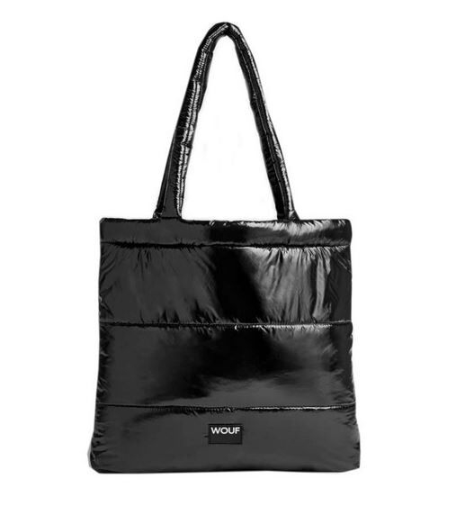 Wouf Quilted Collection Tote Bag Black Glossy