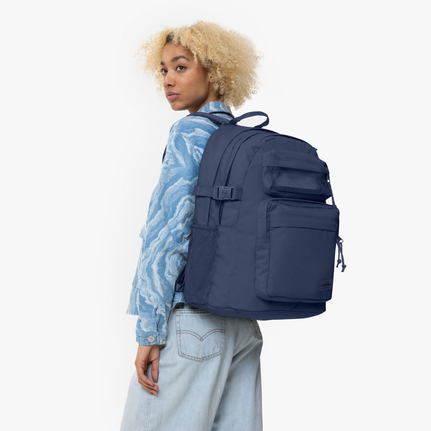 Eastpak Double PRO Rucksack mit zwei Vordertaschen Boat Navy