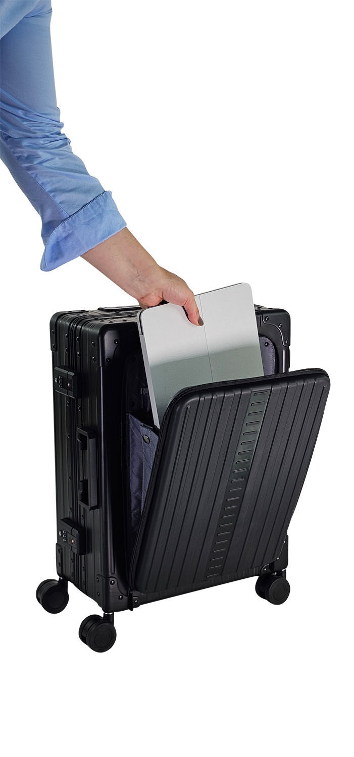 Aleon Business Traveler Slim International Carry-On 21" mit Front Flap Schwarz