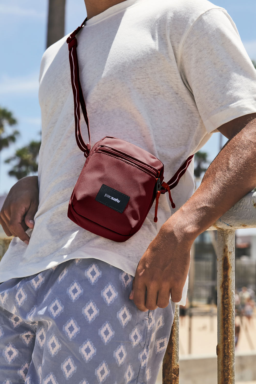 pacsafe GO Anti-Theft Micro Crossbody Garnet Red