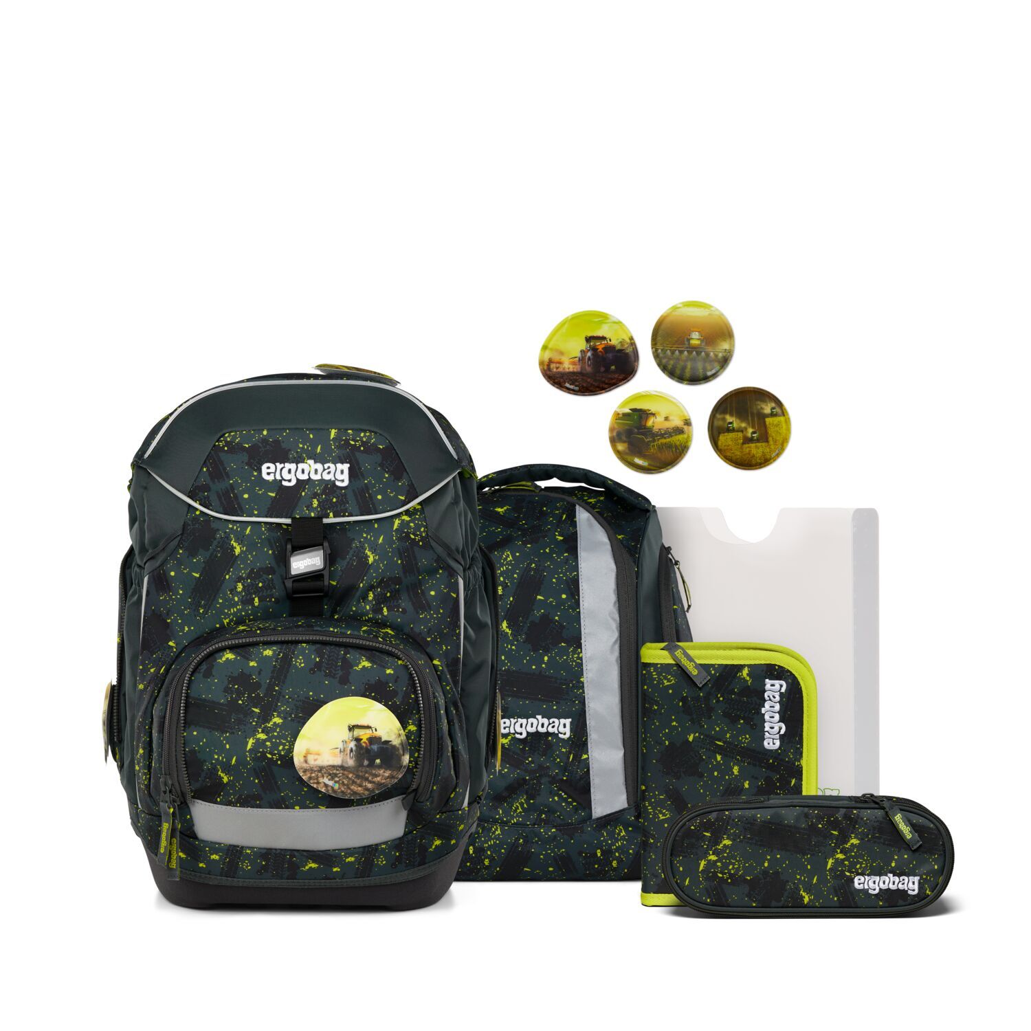 ergobag pack 6-teiliges Schulrucksack-Set 2025 MähdreschBär