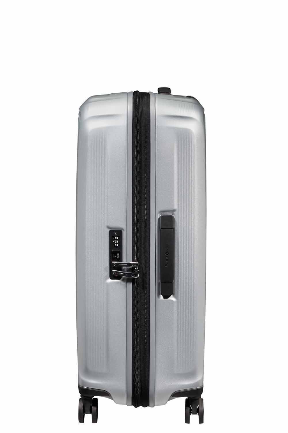 Samsonite Nuon Trolley mit 4 Rollen erweiterbar 69cm + GRATIS HOTELGUTSCHEIN Matt Silver