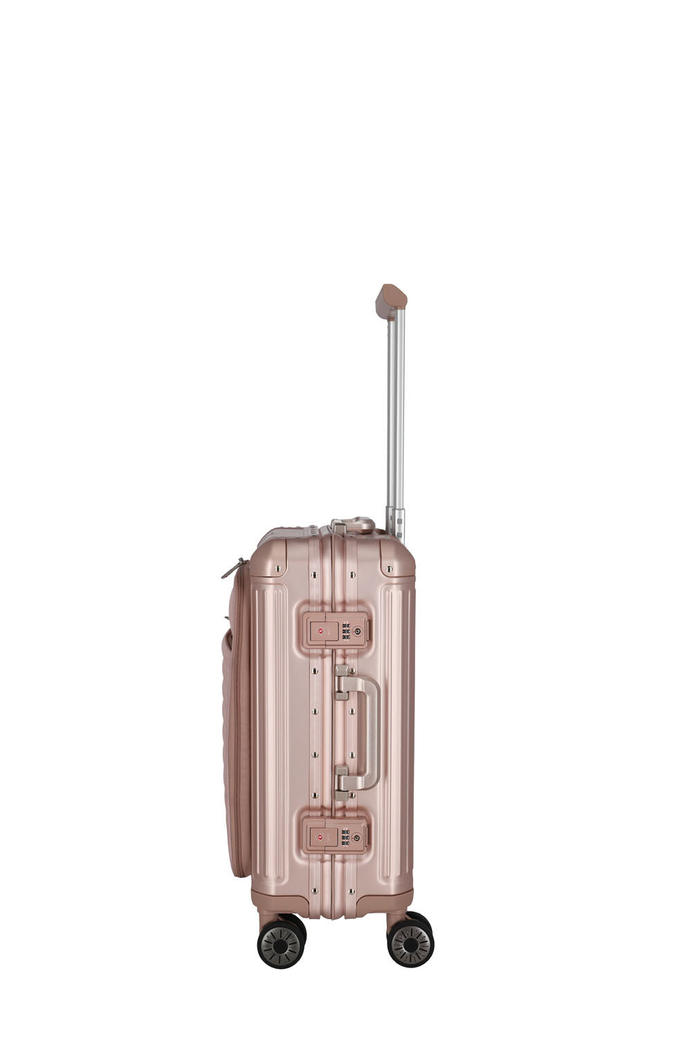 Travelite Next Trolley S 4-Rad mit Vortasche Rosé