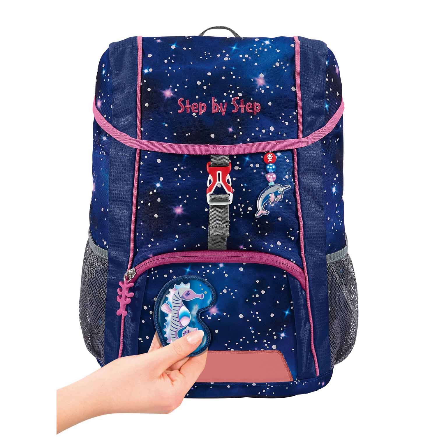 Step by Step Kinderrucksack KID REFLECT Rucksack-Set, 3-teilig inkl. Sitzkissen Star Seahorse Zoe Step by Step Kinderrucksack KID REFLECT Rucksack-Set, 3-teilig inkl. Sitzkissen Star Seahorse Zoe