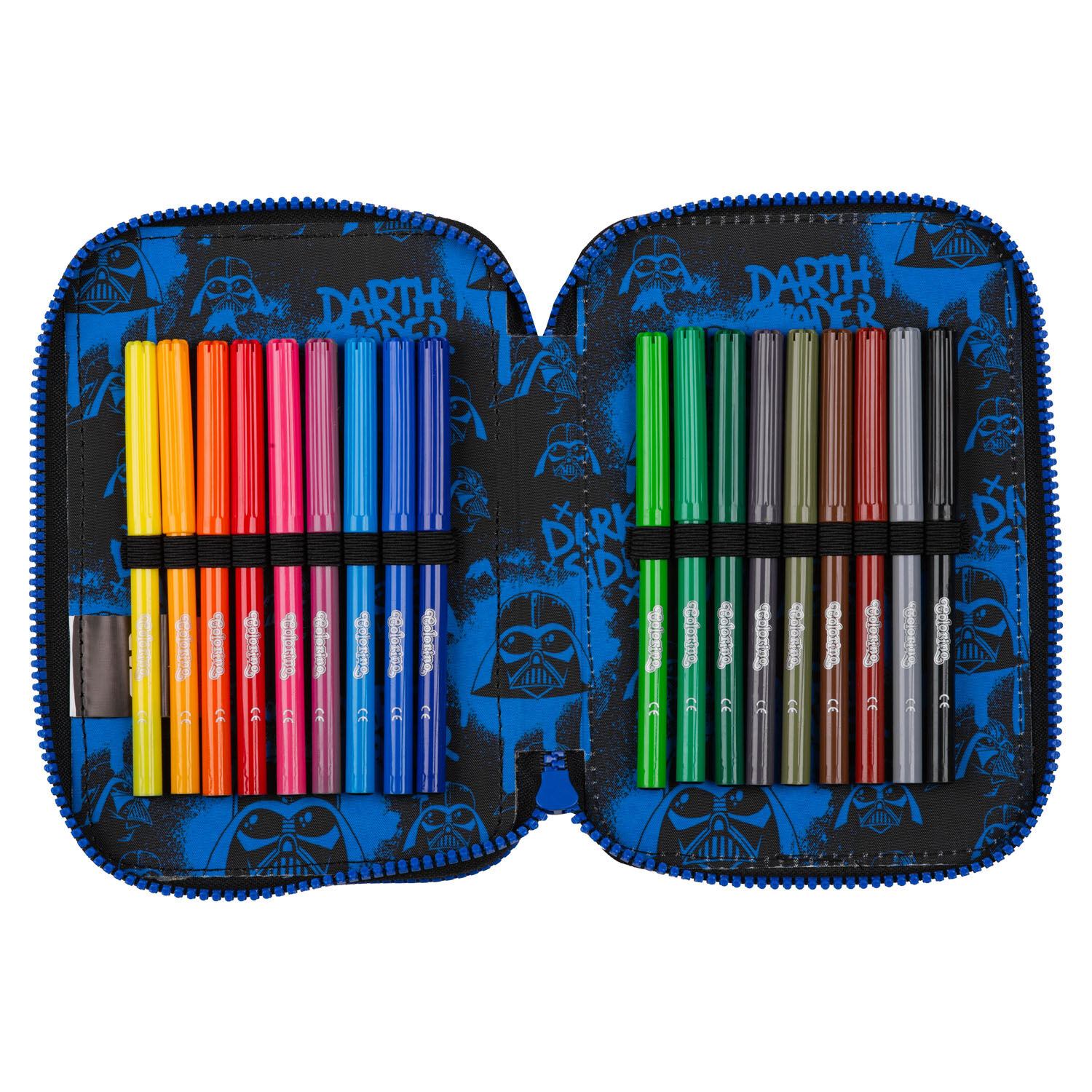 McNeill Schulzubehör CoolPack Etui gefüllt, 3-Zip -Kollektion Disney Star Wars  DARTH VADER