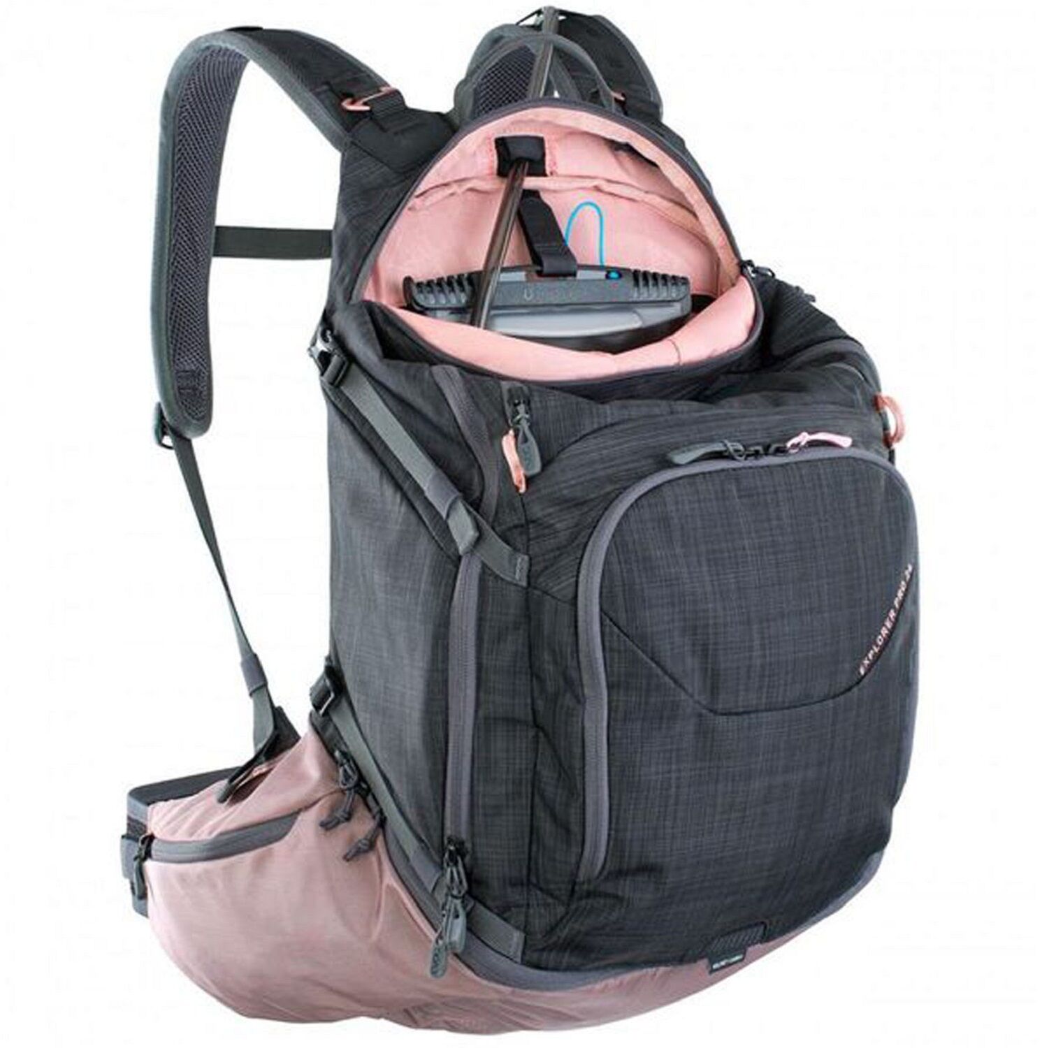 evoc Explorer PRO 26 Bike-Rucksack Carbon grey / dusty pink evoc Explorer PRO 26 Bike-Rucksack Carbon grey / dusty pink
