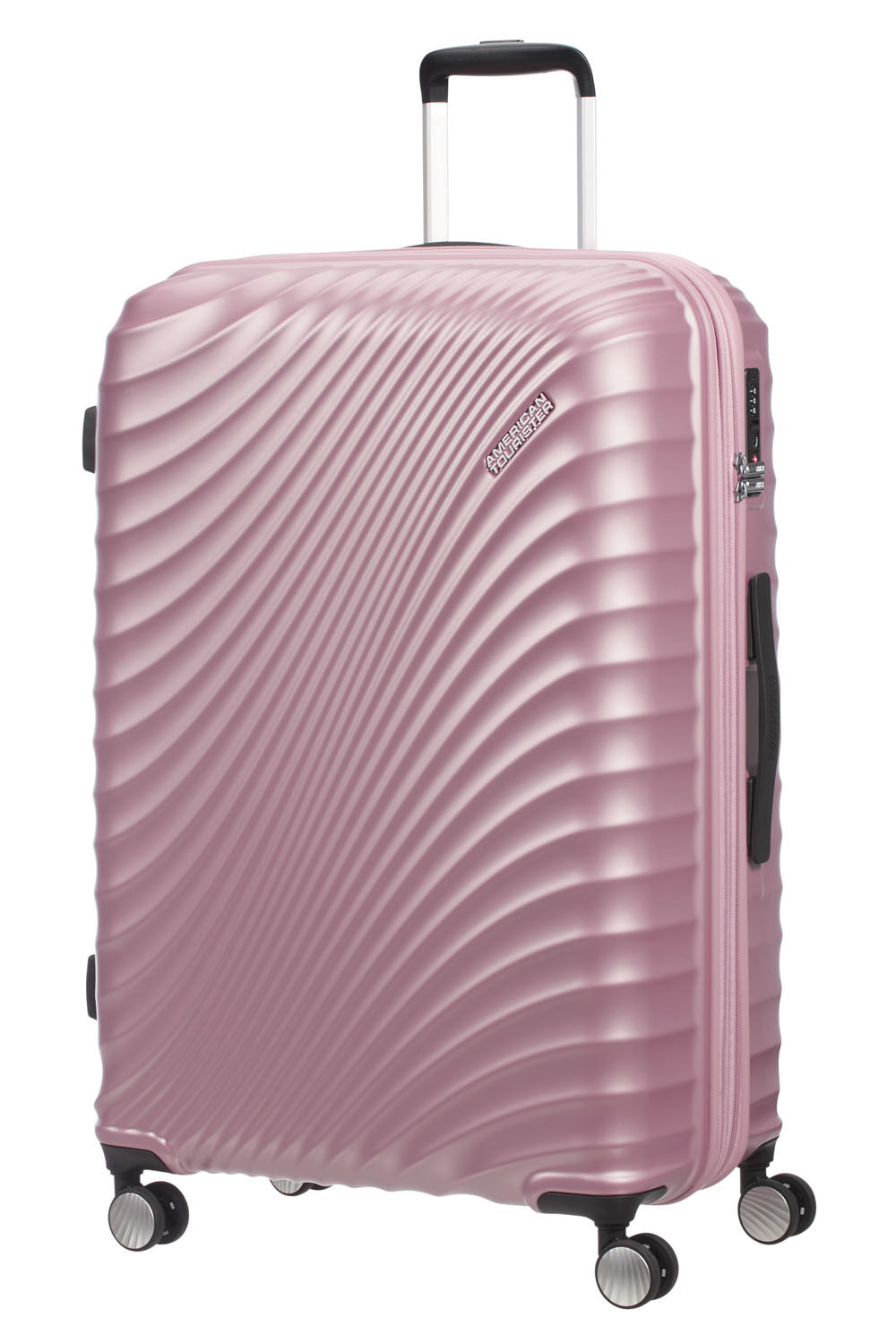 American Tourister Jetglam Trolley mit 4 Rollen 78cm erweiterbar Metallic Pink