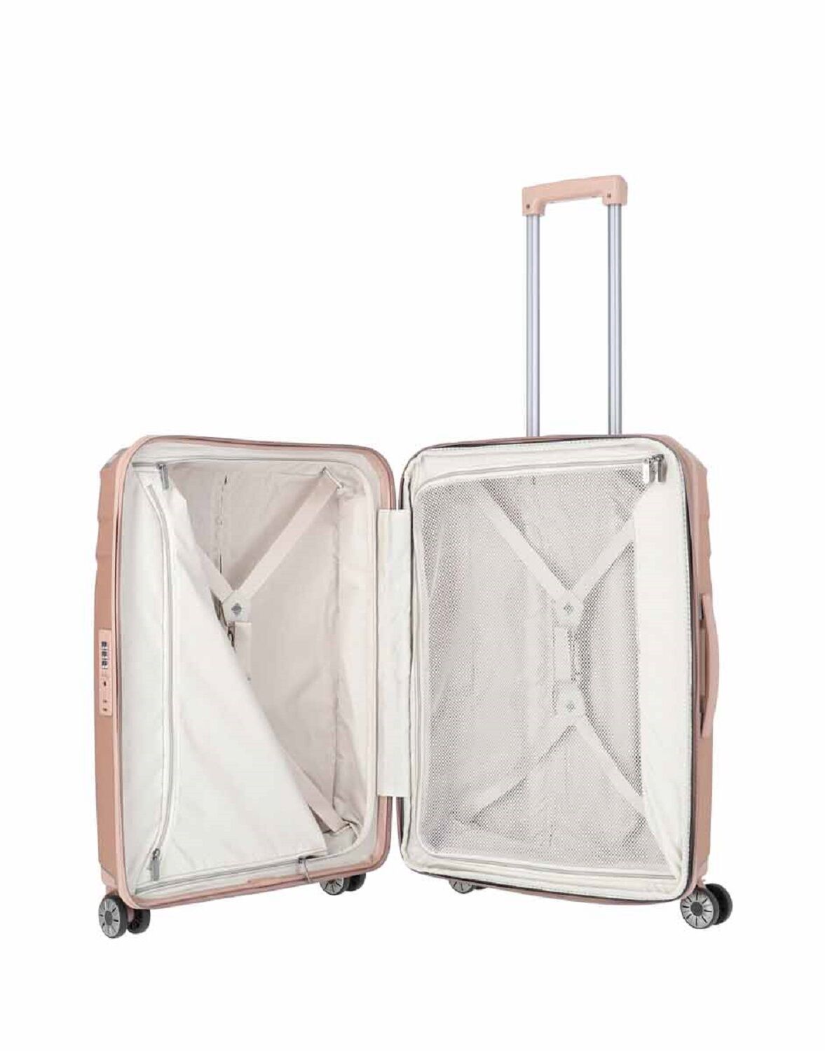 Travelite Elvaa Trolley M, 4-Rollen erweitebar Roségold