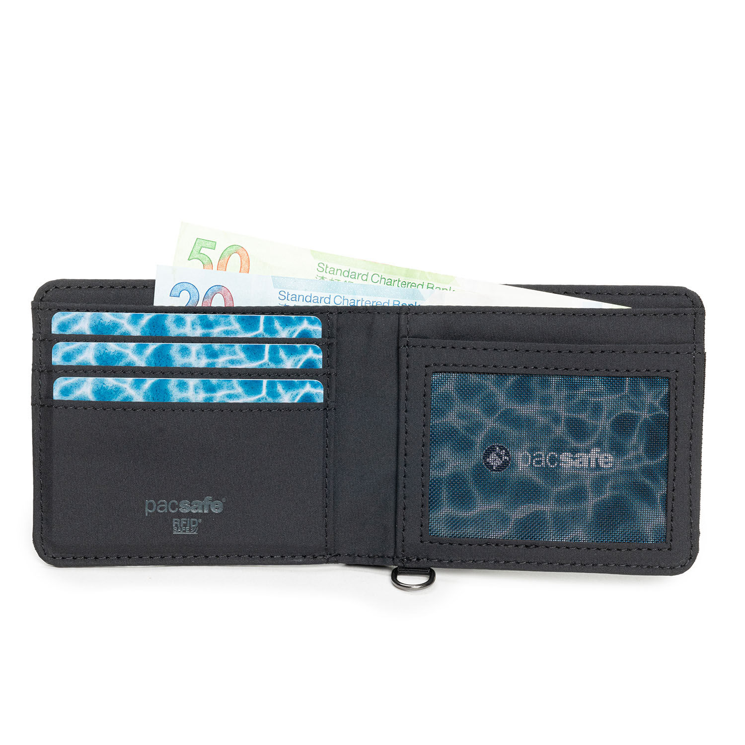 pacsafe RFIDsafe™ RFID Blocking Bifold Wallet Black
