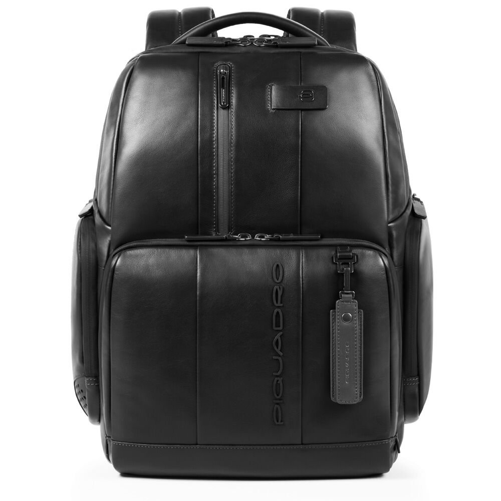 Piquadro Urban Personalisierbarer Fast Check Laptopruckack 15,6" Schwarz
