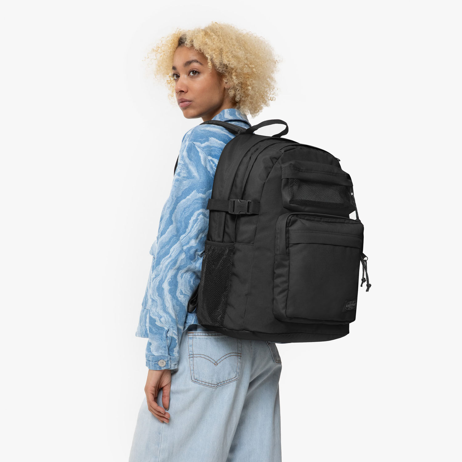 Eastpak Double PRO Rucksack mit zwei Vordertaschen Black