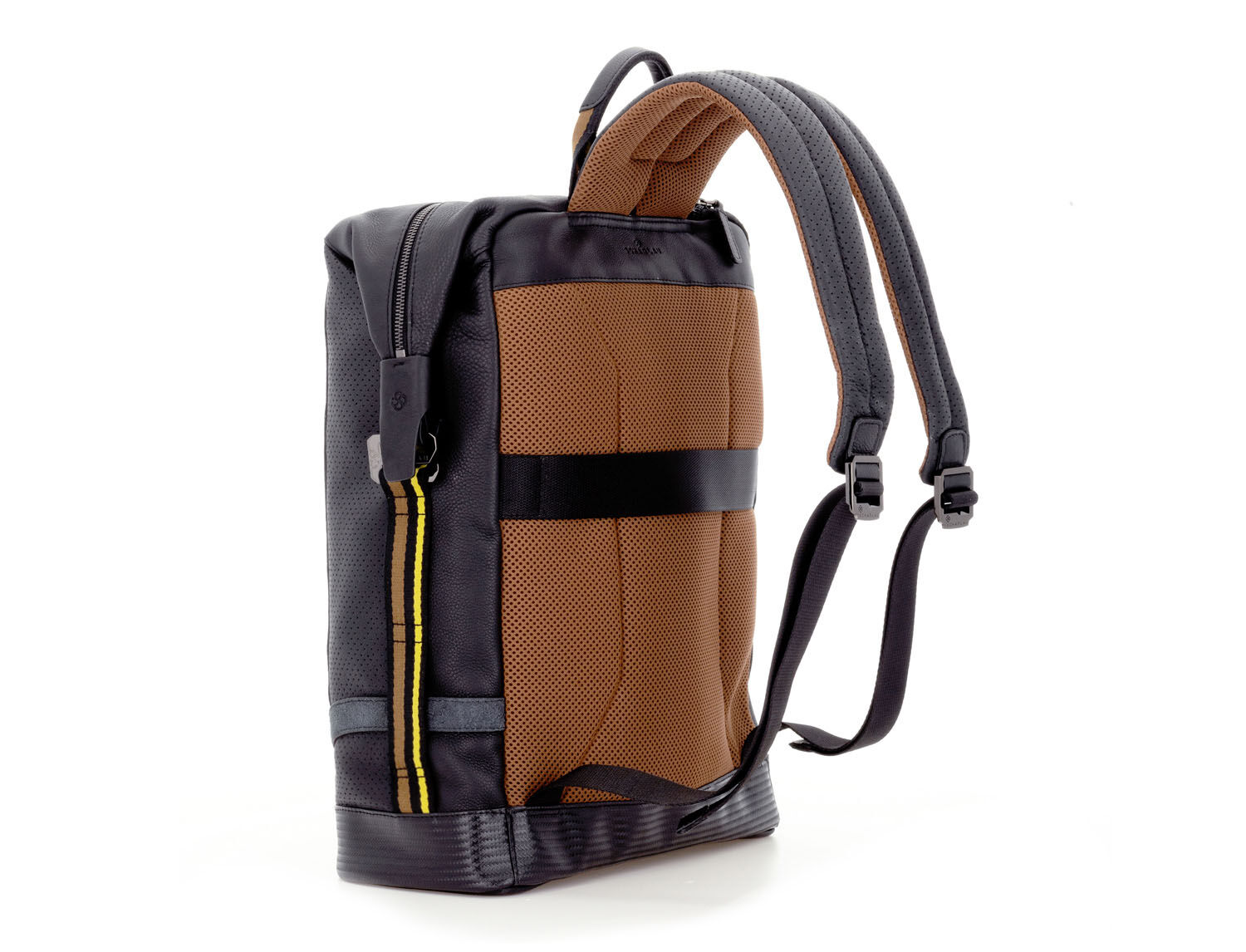 SCHARLAU Slackline BLONDIN Leder-Rucksack für 15,6" Laptopfach Black SCHARLAU Slackline BLONDIN Leder-Rucksack für 15,6" Laptopfach Black