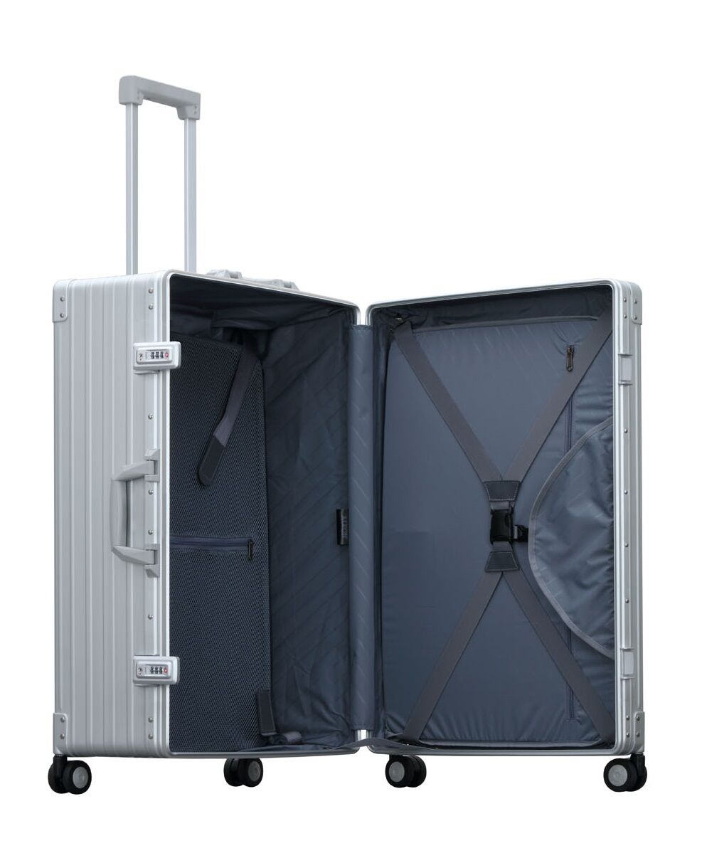 Aleon Traveler Suiter Koffer 26", mit Kleidersack Platin - Silber