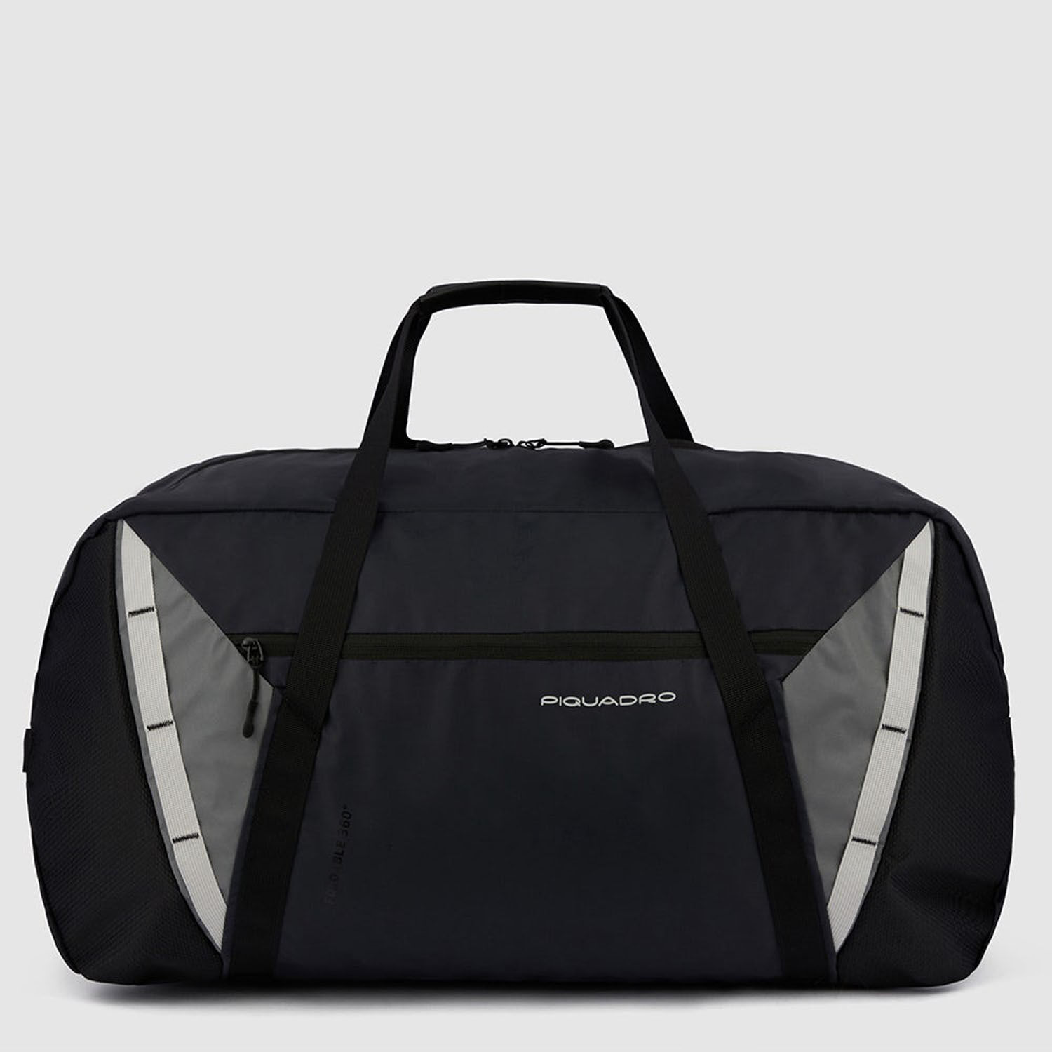 Piquadro Foldable Faltbare Reisetasche aus rezykliertem Stoff Schwarz