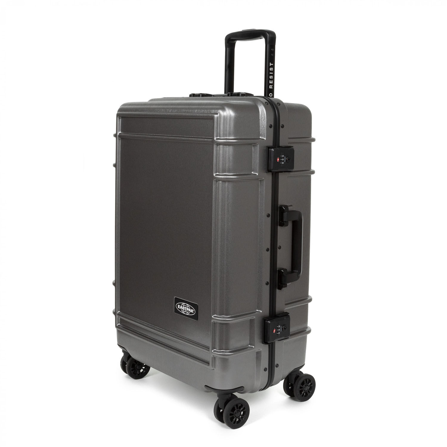 Eastpak RESIST'R CASE M Robuster Hartschalen-Trolley Brushed Metal