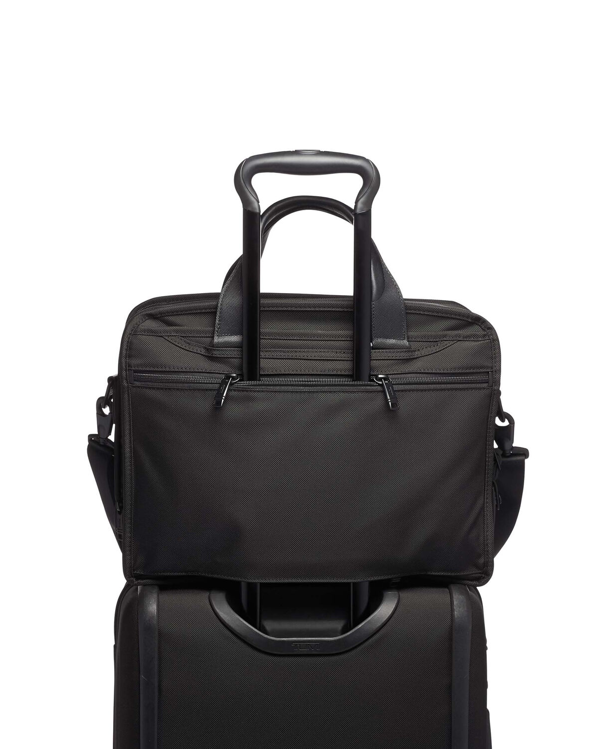 Tumi Alpha 3 Organizer-Laptop-Aktentasche aus Ballistic Nylon, erweiterbar + GRATIS HOTELGUTSCHEIN black