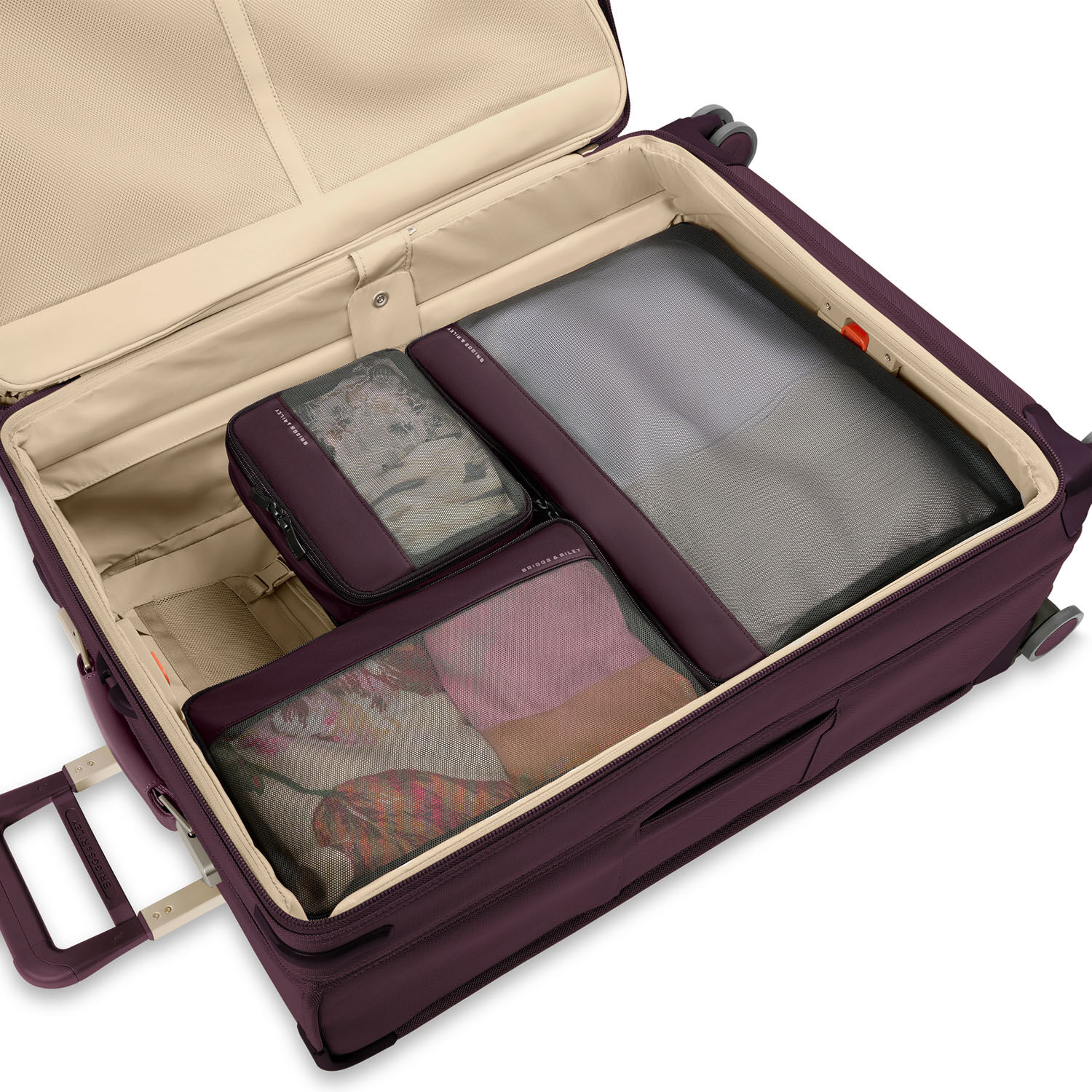 Briggs & Riley Travel Essentials Check In Packing Cube 3-teilige Set Plum