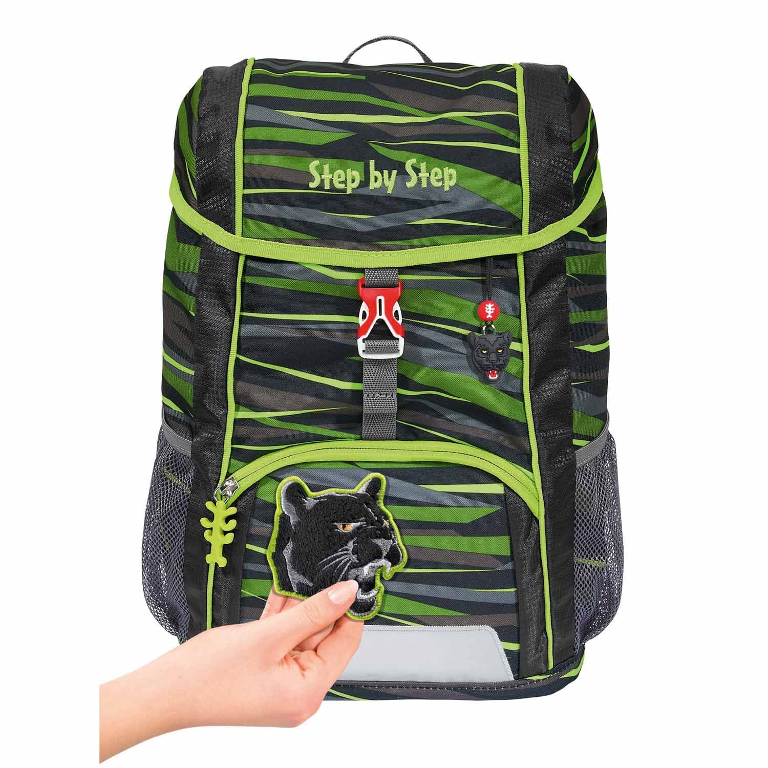Step by Step Kinderrucksack KID Rucksack-Set, 3-teilig inkl. Sitzkissen Wild Cat Chiko