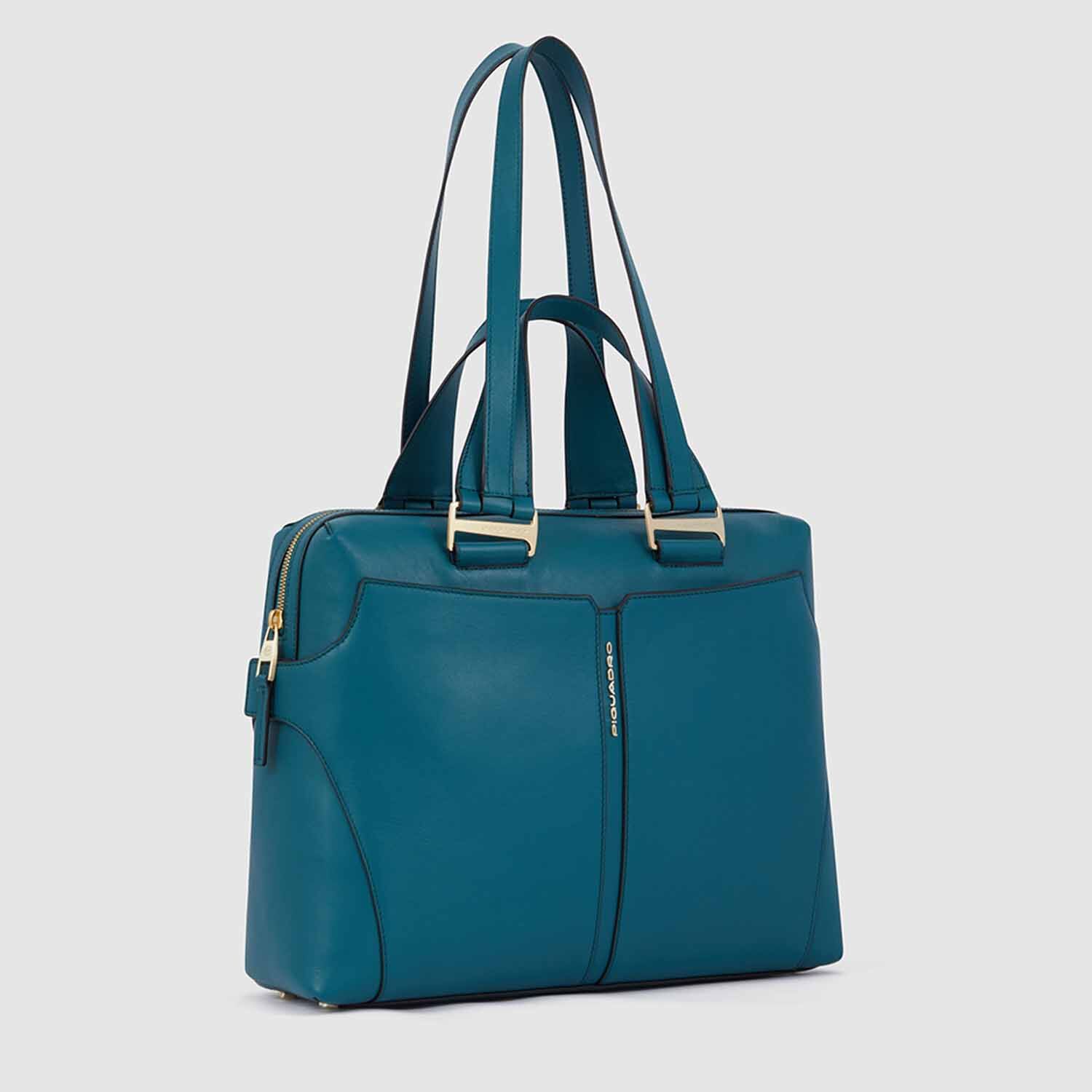 Piquadro Ray Damen Laptoptasche 14" verde petrolio