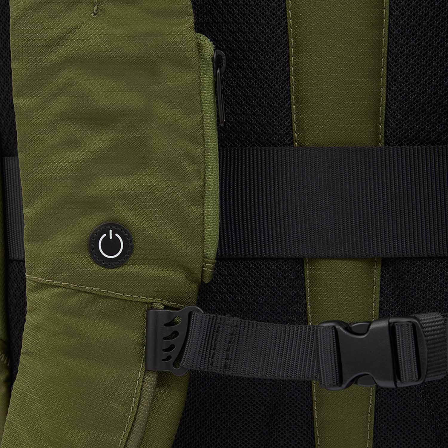 Piquadro Arne Bike Laptop-Rucksack 15,6" Notebookfach und mit LED-Licht Schwarz