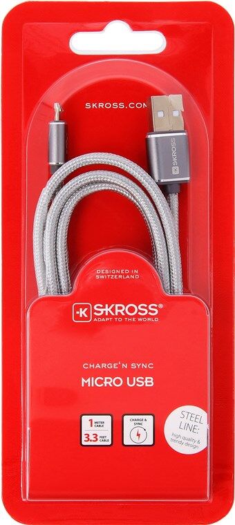 SKROSS Charge‘n Sync Micro USB silber