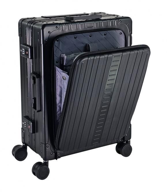 Aleon Business Traveler Slim International Carry-On 21" mit Front Flap Schwarz