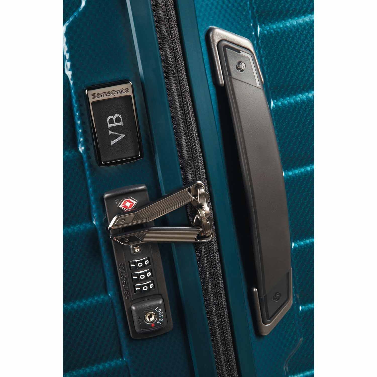 Samsonite Proxis Trolley mit 4 Rollen 81cm + GRATIS HOTELGUTSCHEIN Petrol Blue