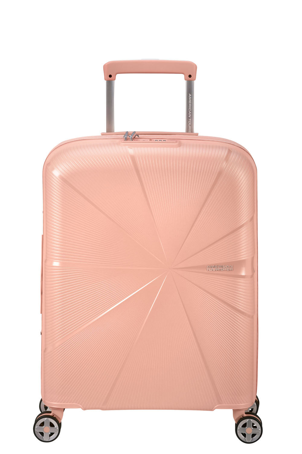 American Tourister StarVibe Handgepäck Trolley 55cm mit 4 Rollen, Erweiterbar Metallic Peach