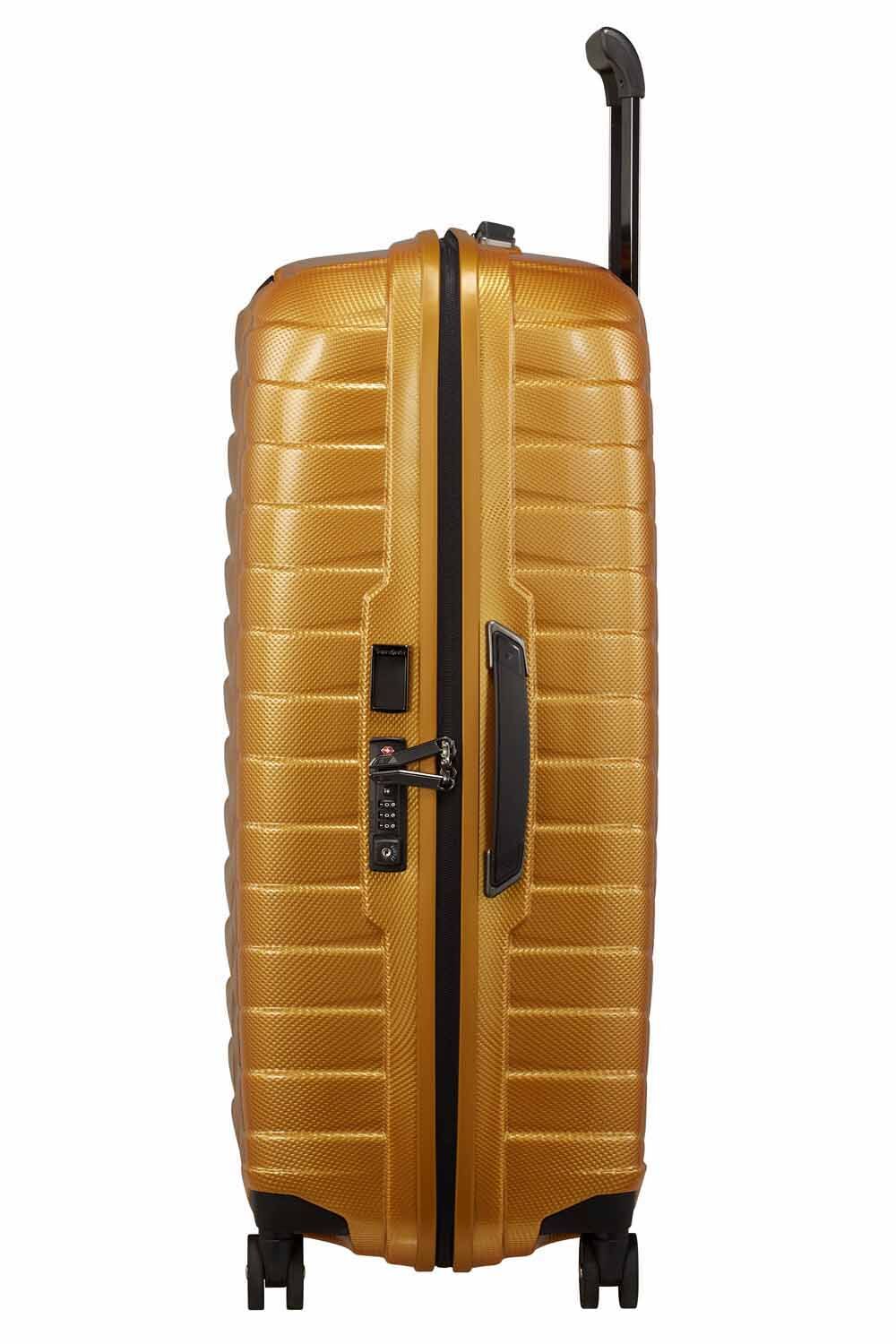 Samsonite Proxis Trolley mit 4 Rollen 75cm + GRATIS HOTELGUTSCHEIN Honey Gold