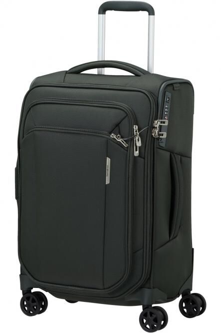 Samsonite Respark Trolley mit 4 Rollen erweiterbar 55cm + GRATIS HOTELGUTSCHEIN Forest Green
