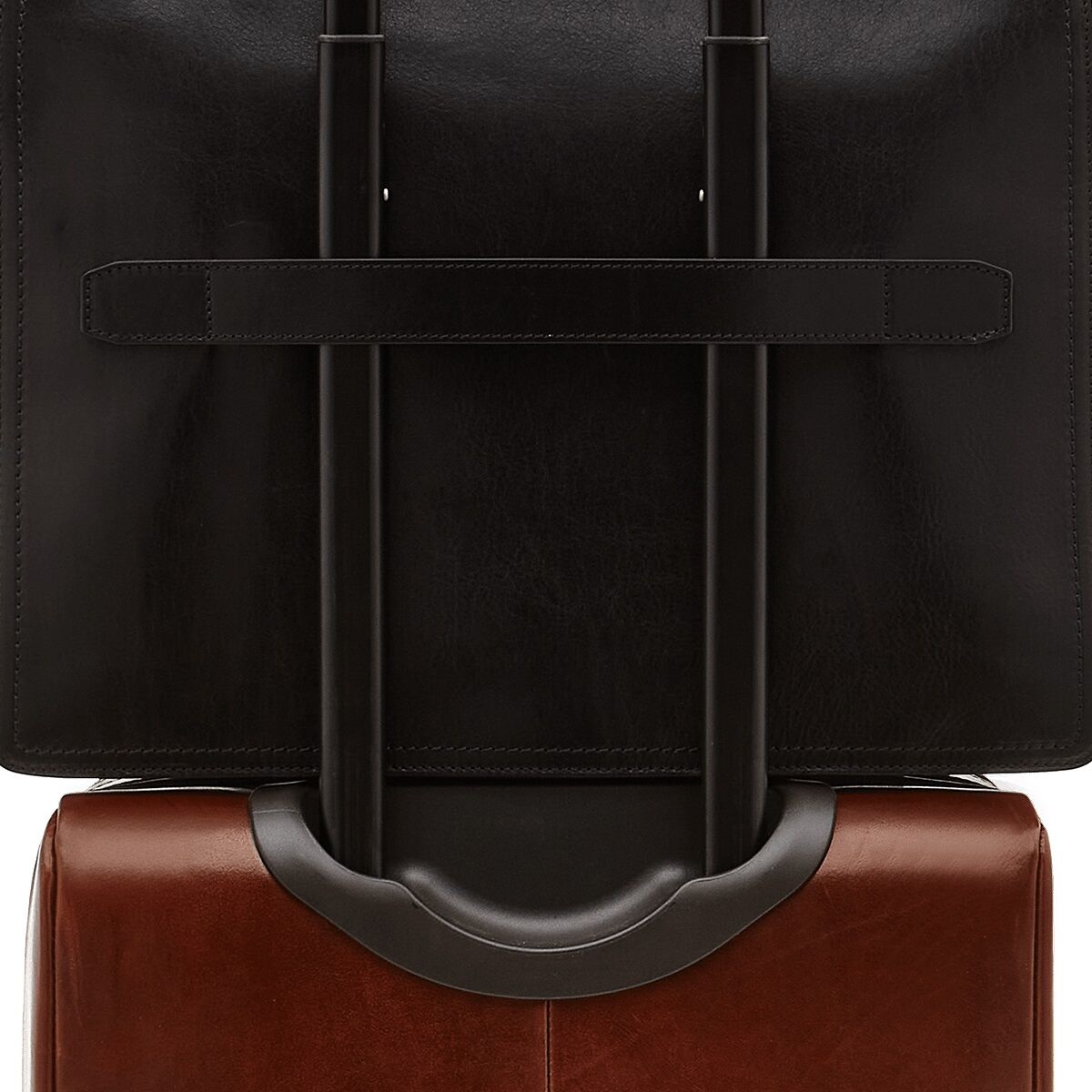 The Bridge Dante Leder-Aktenstasche 40cm Schwarz/Palladium/Ruthenium