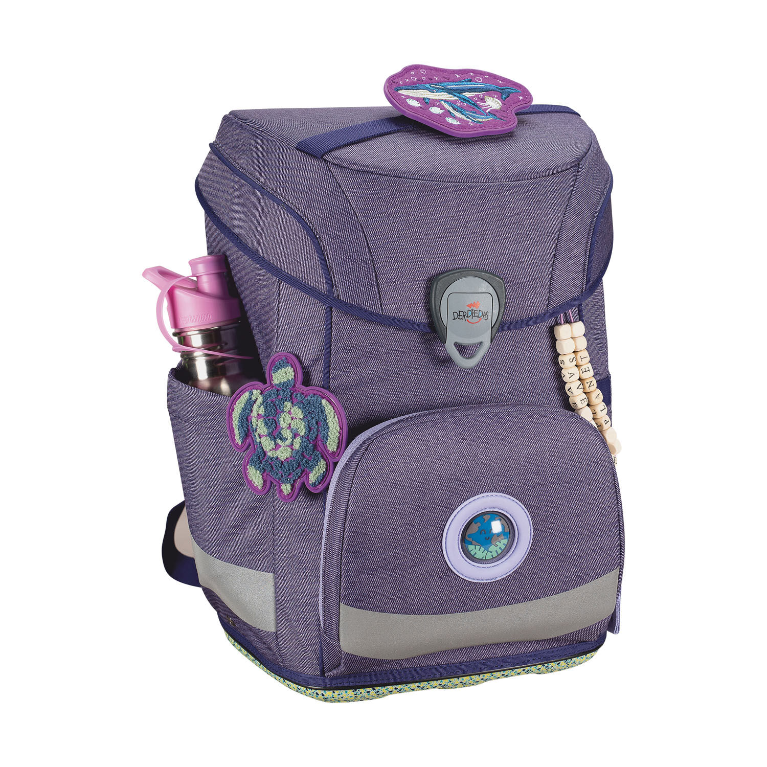 DerDieDas ErgoFlex EASY Exklusiv "ECO" Schulrucksack-Set 5-teilig, aus Bananenfasern! My Planet